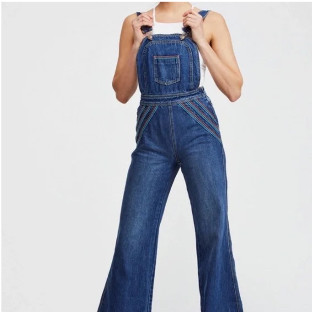Chasing Rainbows Overalls NWOT